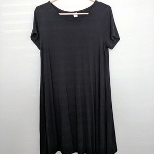 Old Navy black jersey swing dress size M